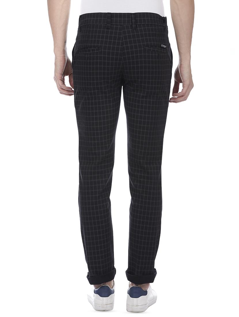 black cotton flat front formal trouser - 15854983 - Zoom Image - 3