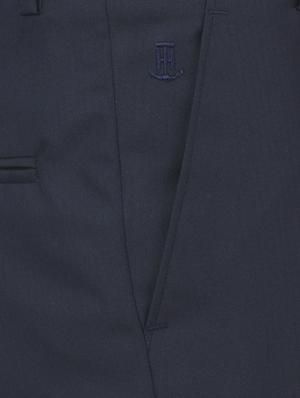 grey cotton flat front formal trouser - 15854985 - Standard Image - 4