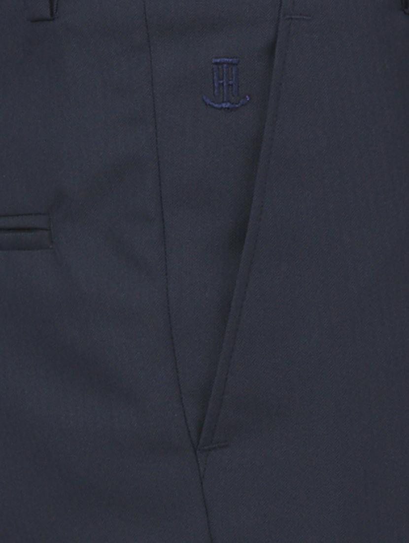 grey cotton flat front formal trouser - 15854985 - Zoom Image - 4