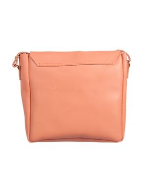 orange leatherette (pu) regular sling bag - 15855102 - Standard Image - 2