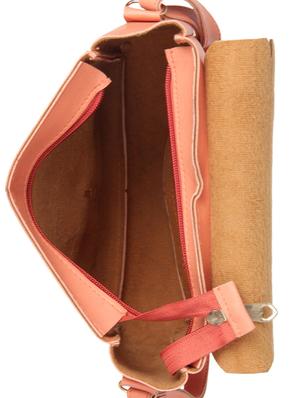 orange leatherette (pu) regular sling bag - 15855102 - Standard Image - 3