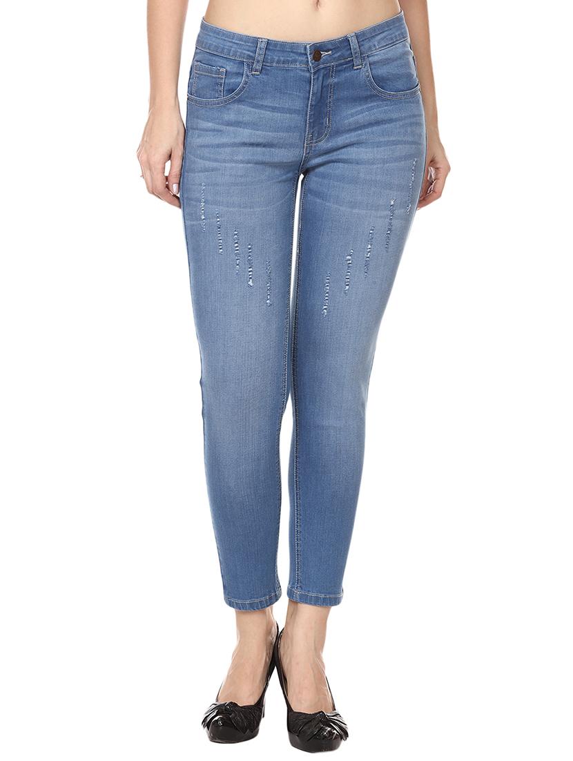 stone washed distressed jeans - 15855174 - Zoom Image - 1