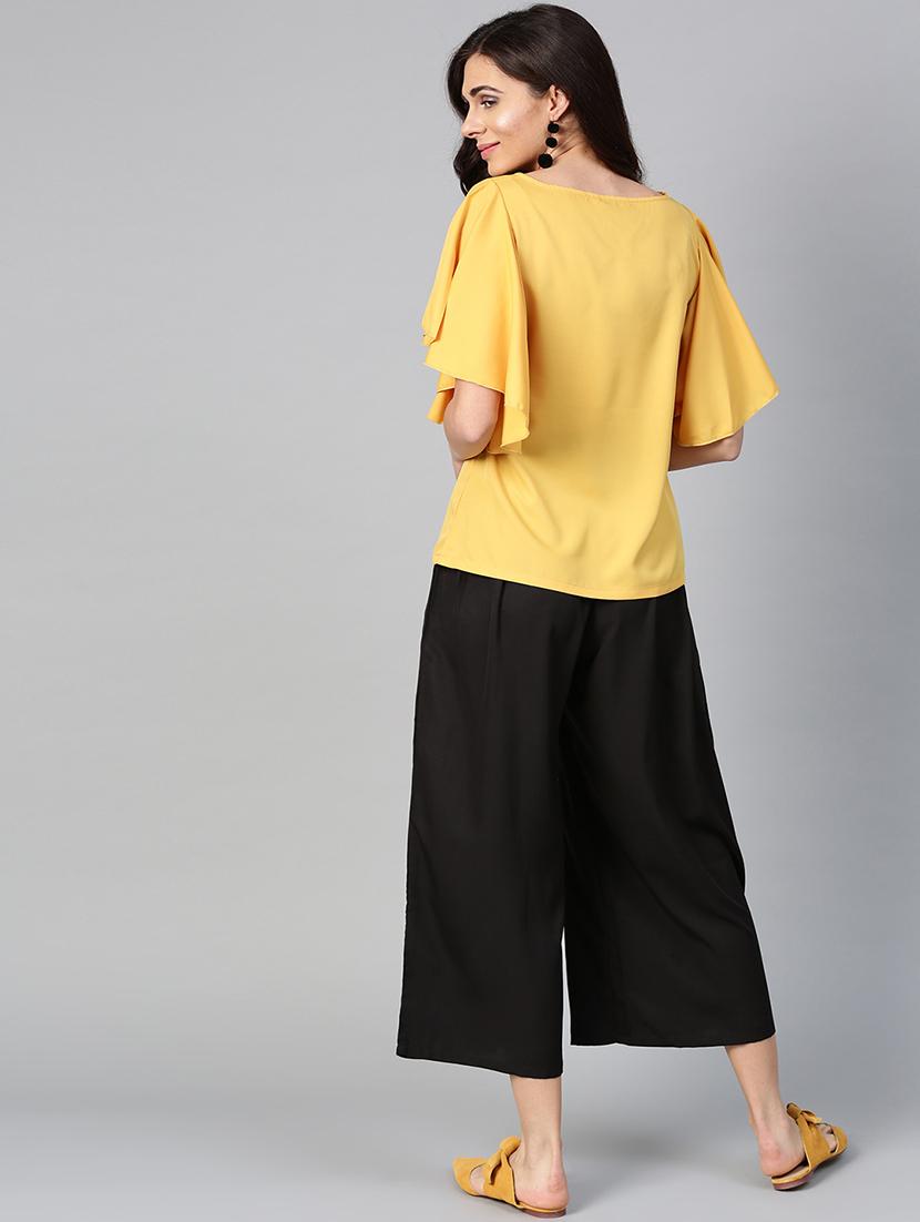 ruffle detail top & pleated trouser set - 15855190 - Zoom Image - 4