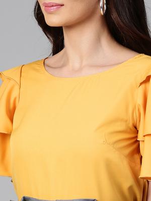 ruffle detail top & pleated trouser set - 15855198 - Standard Image - 5