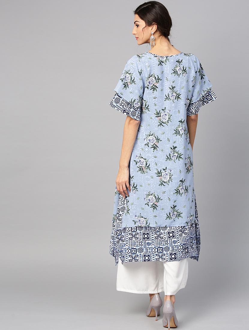 printed a-line kurta - 15855208 - Zoom Image - 3