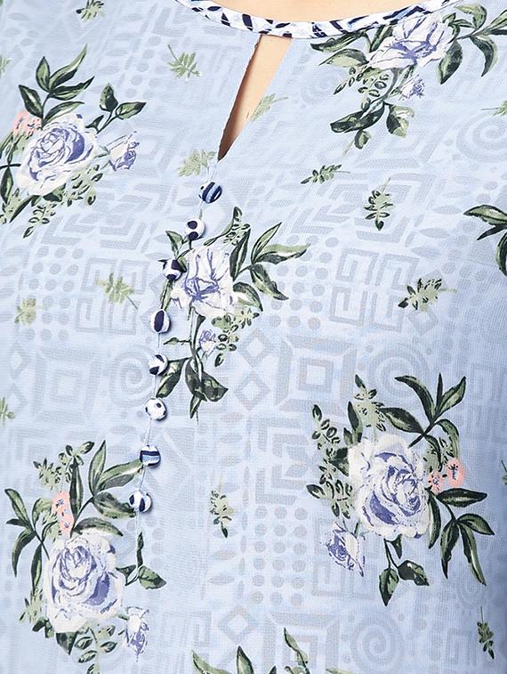 printed a-line kurta - 15855208 - Zoom Image - 4