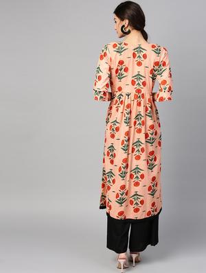 flared printed kurta - 15855212 - Standard Image - 3