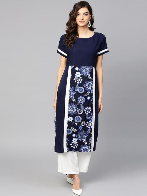 straight printed kurta - 15855213 - Standard Image - 1