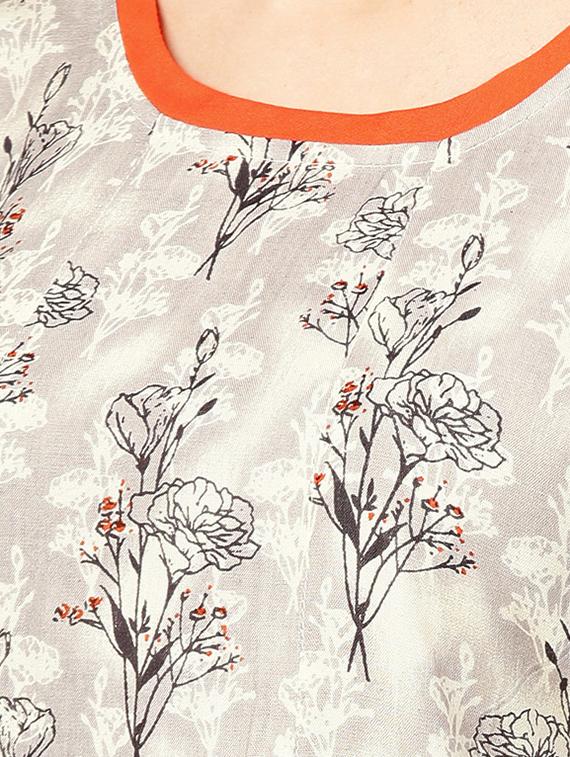 bell sleeves a-line kurta - 15855220 - Zoom Image - 4