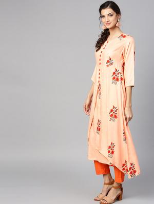 layered printed kurta - 15855223 - Standard Image - 2