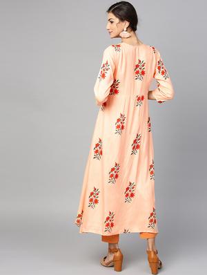 layered printed kurta - 15855223 - Standard Image - 3