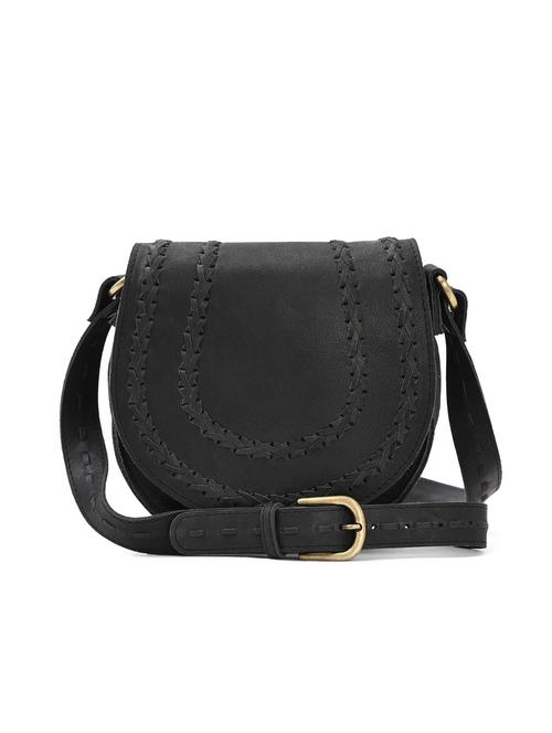 black leather sling bag - 15855338 - Standard Image - 1