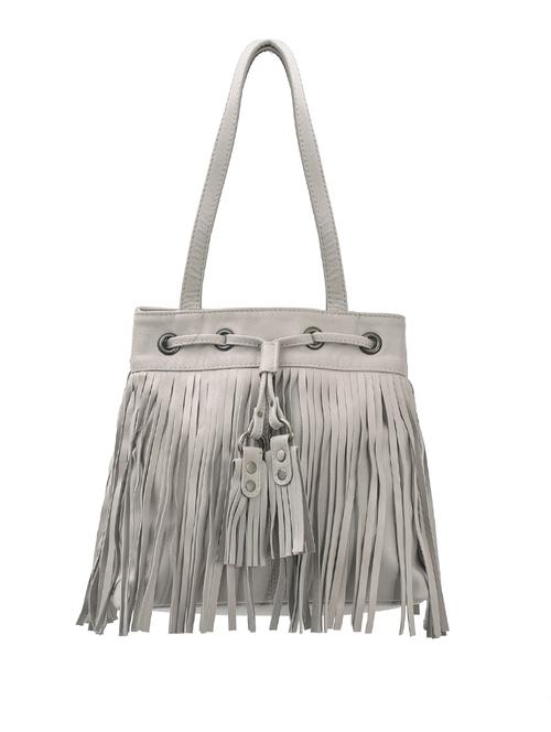grey leather regular handbag - 15855340 - Standard Image - 1
