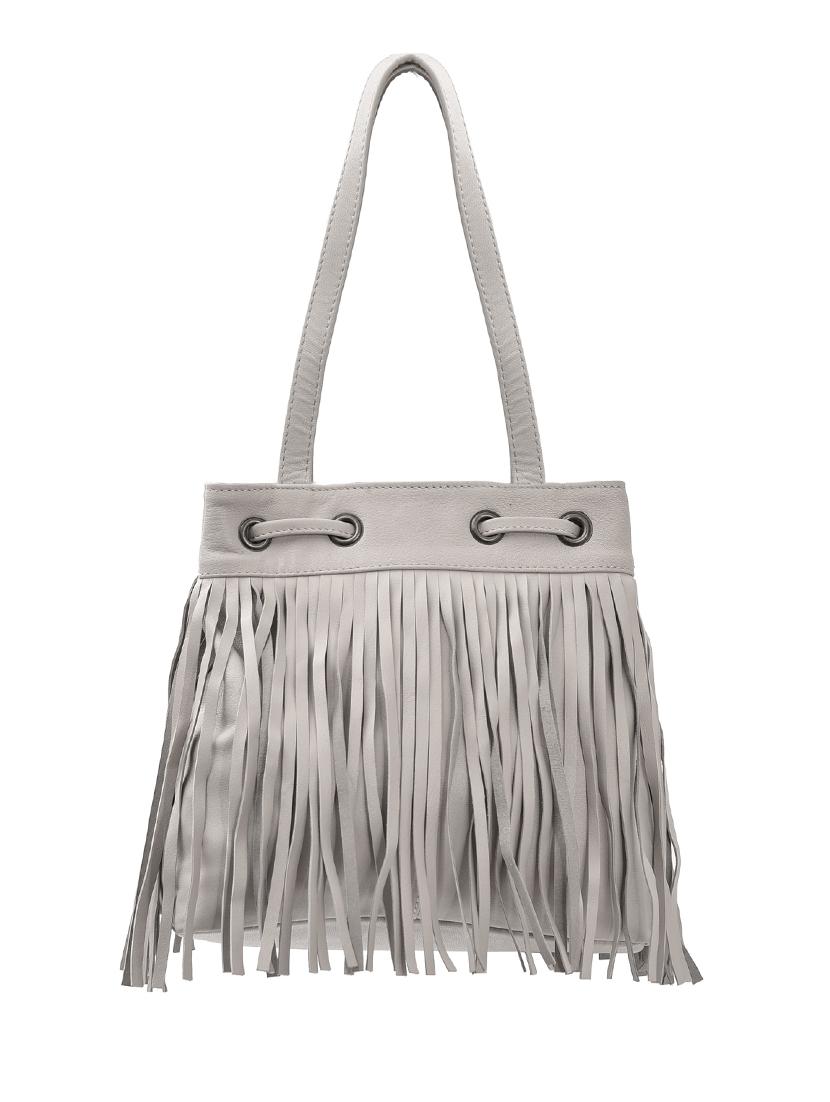 grey leather regular handbag - 15855340 - Zoom Image - 2