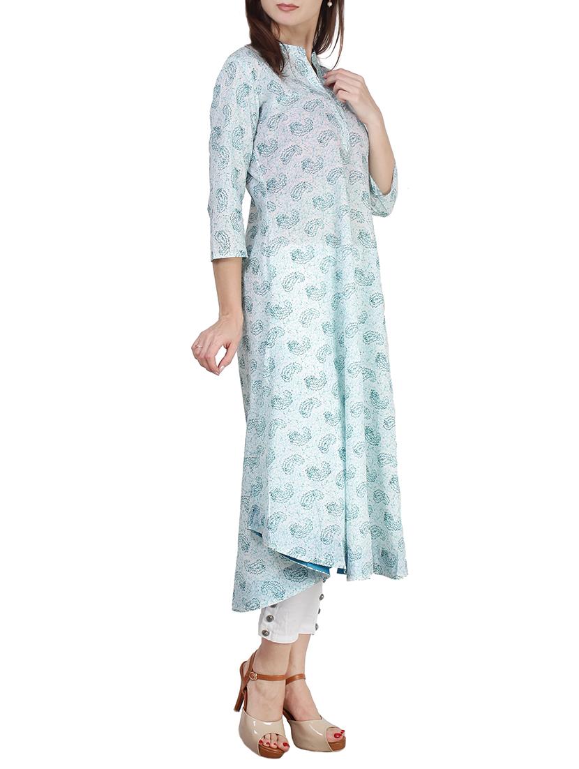 asymmetrical flared kurta - 15855981 - Zoom Image - 2