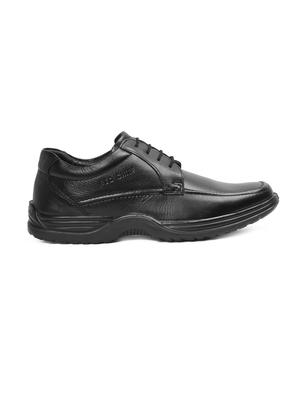 red chief black leather lace up shoes - 15856048 - Standard Image - 2