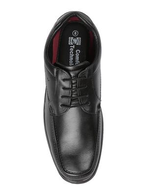 red chief black leather lace up shoes - 15856048 - Standard Image - 4