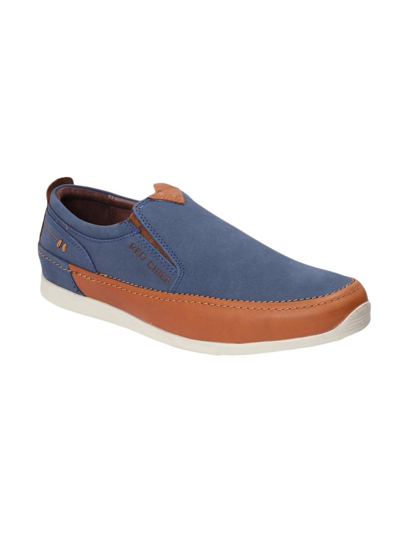 red chief blue leather casual slip ons - 15856057 - Zoom Image - 1