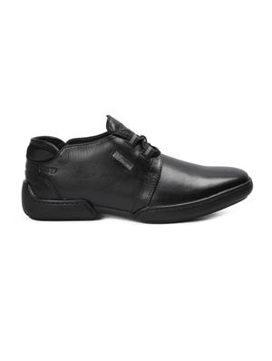 red chief black leather lace up shoes - 15856061 - Standard Image - 2
