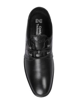 red chief black leather lace up shoes - 15856061 - Standard Image - 4