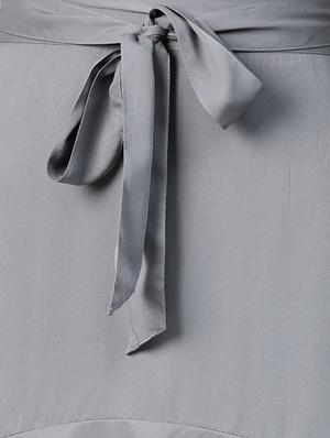 tie-knot waist ruffled high-low skirt - 15856062 - Standard Image - 4