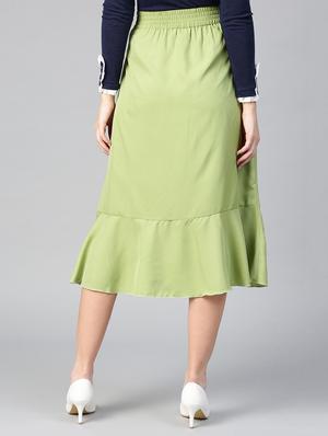 tie-knot waist front slit skirt - 15856069 - Standard Image - 3