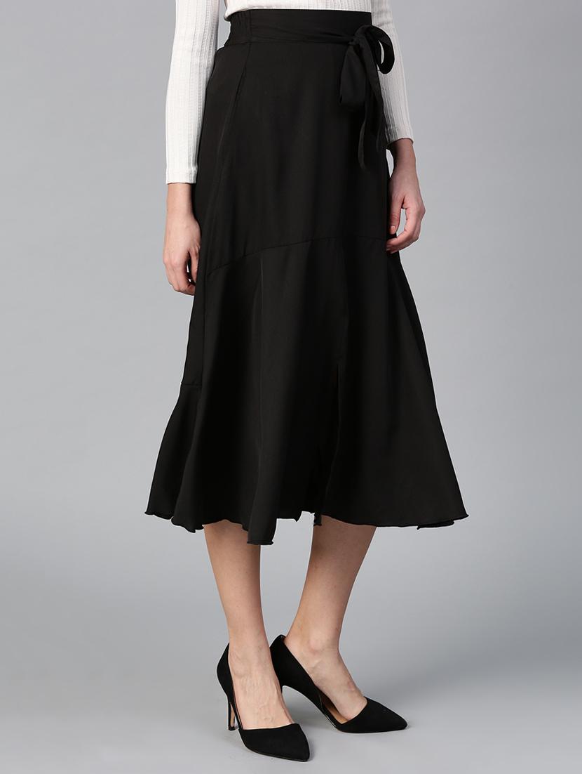 tie-knot waist front slit skirt - 15856076 - Zoom Image - 2