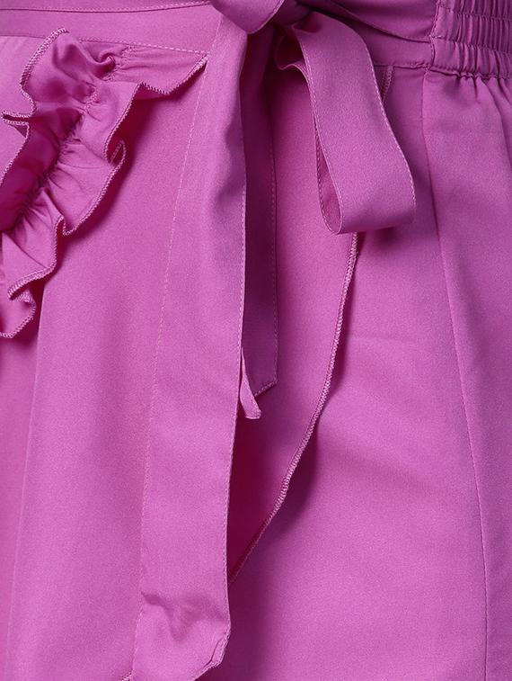 frill detail overlap tie-knot skirt - 15856083 - Zoom Image - 4