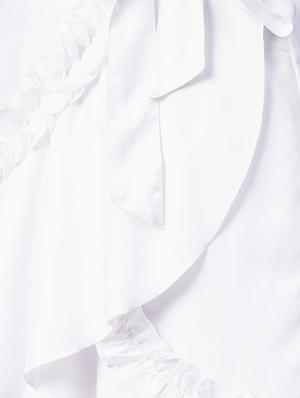 frill detail overlap tie-knot skirt - 15856085 - Standard Image - 4