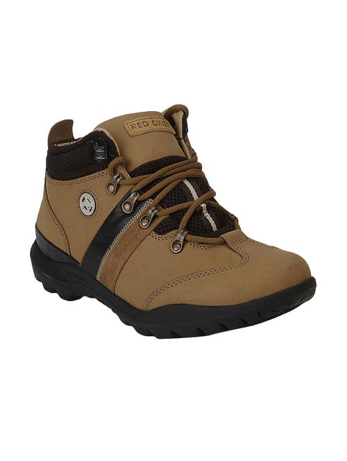 brown leather low ankle boots - 15856098 - Standard Image - 1
