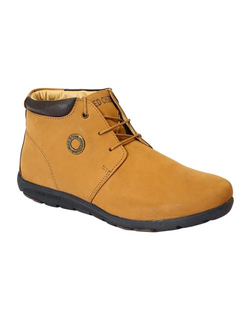 brown leather low ankle boots - 15856102 - Standard Image - 1