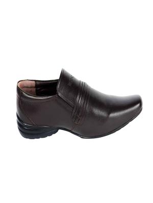 brown leatherette slipons - 15856121 - Standard Image - 2