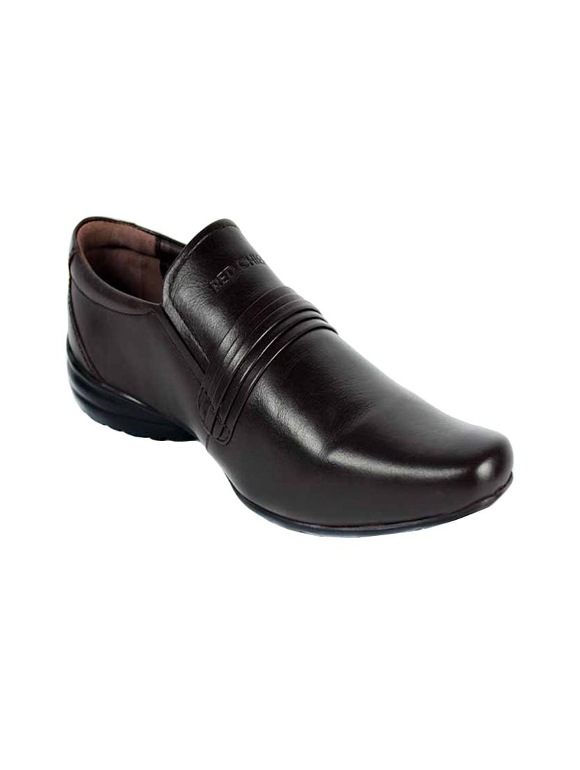 brown leatherette slipons - 15856121 - Zoom Image - 1