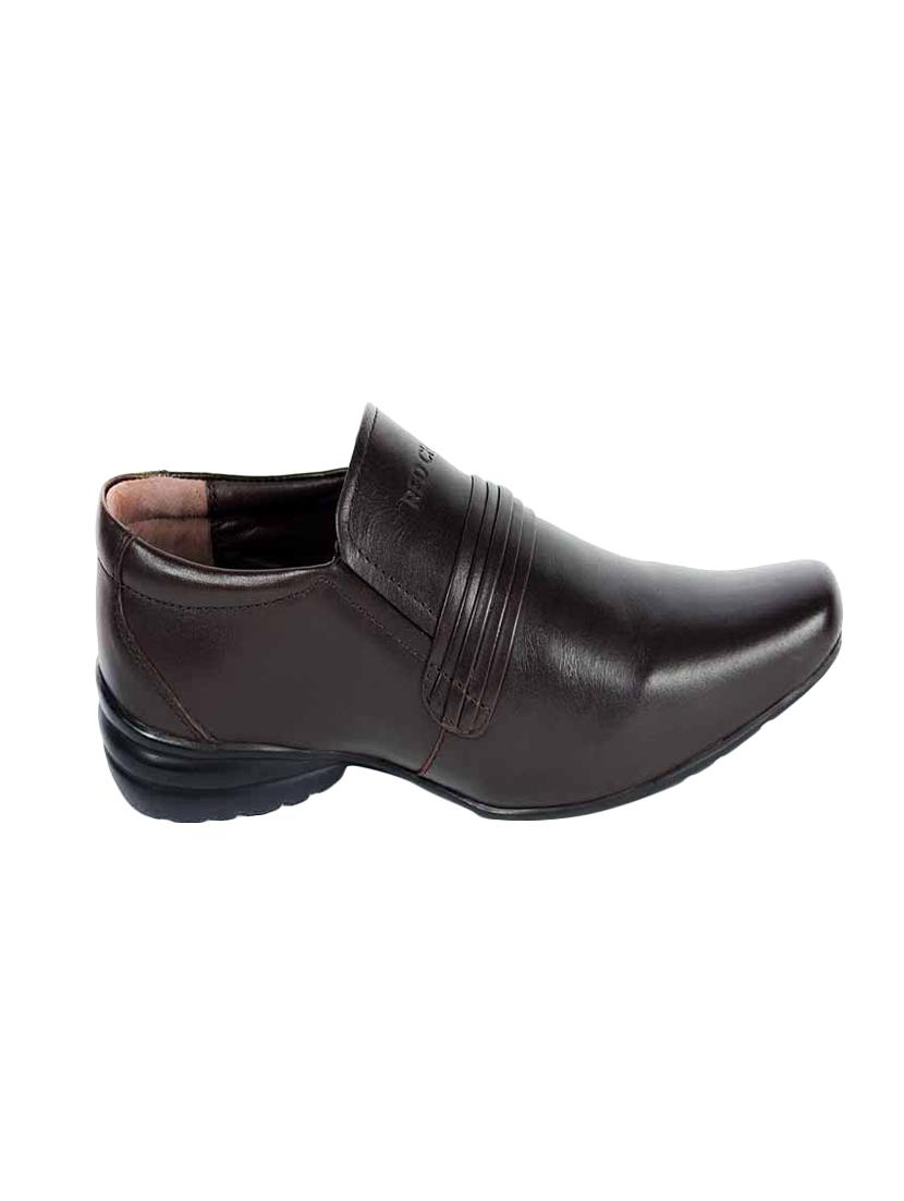 brown leatherette slipons - 15856121 - Zoom Image - 2