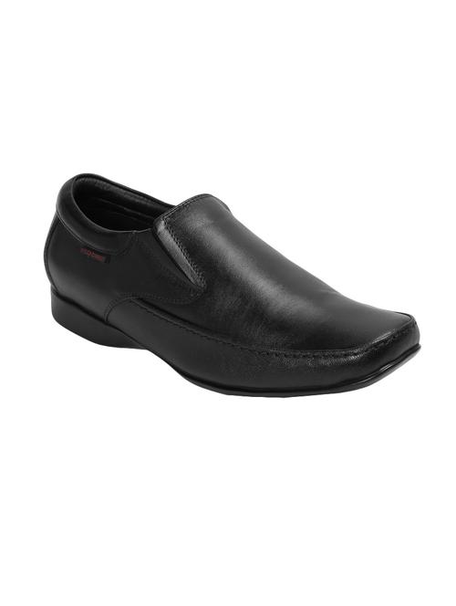 black leather slip ons - 15856135 - Standard Image - 1
