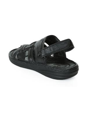 red chief black back strap sandal - 15856145 - Standard Image - 3