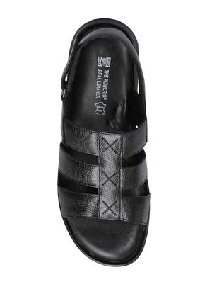 red chief black back strap sandal - 15856147 - Standard Image - 4
