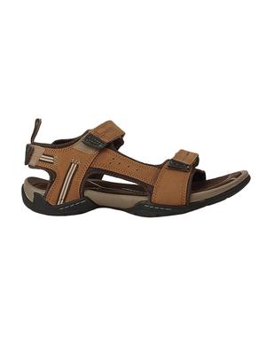 red chief brown leather back strap floaters - 15856149 - Standard Image - 2