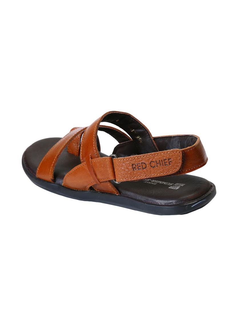tan leather back strap sandals - 15856153 - Zoom Image - 3
