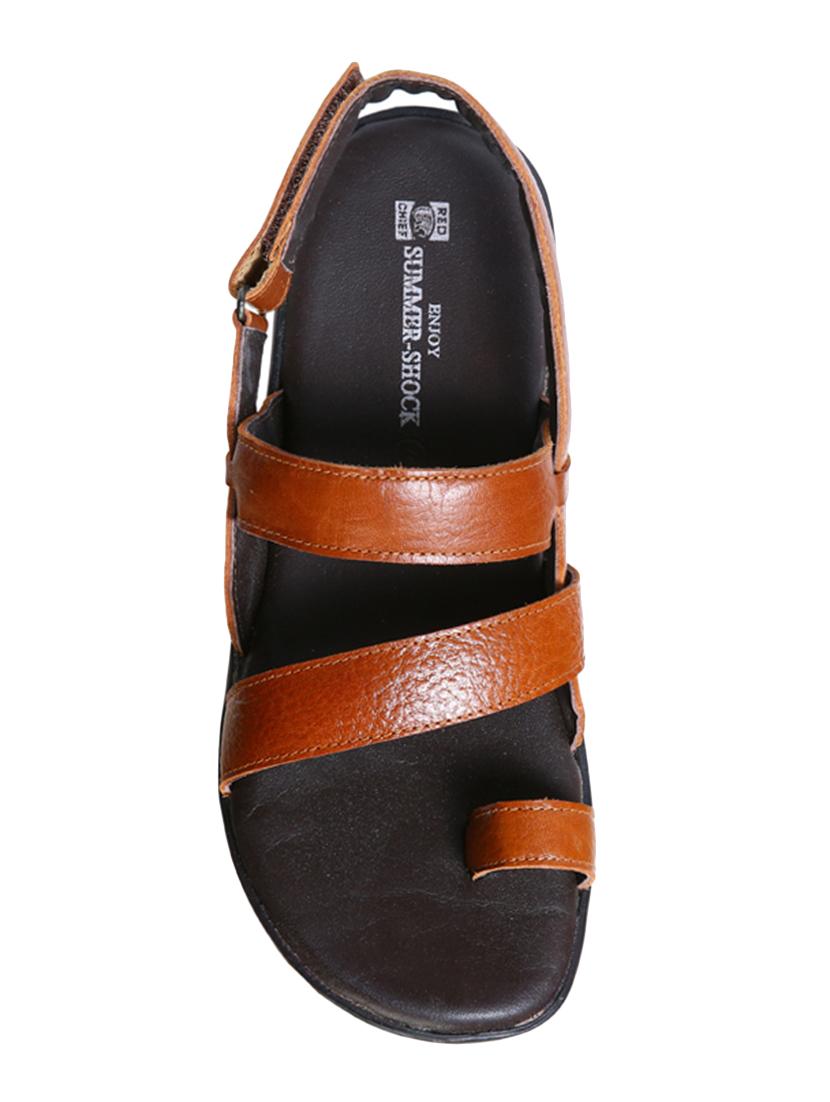 tan leather back strap sandals - 15856153 - Zoom Image - 4