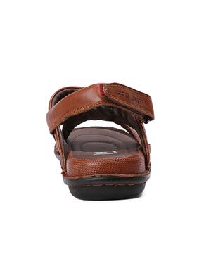 brown leather back strap sandals - 15856158 - Standard Image - 3