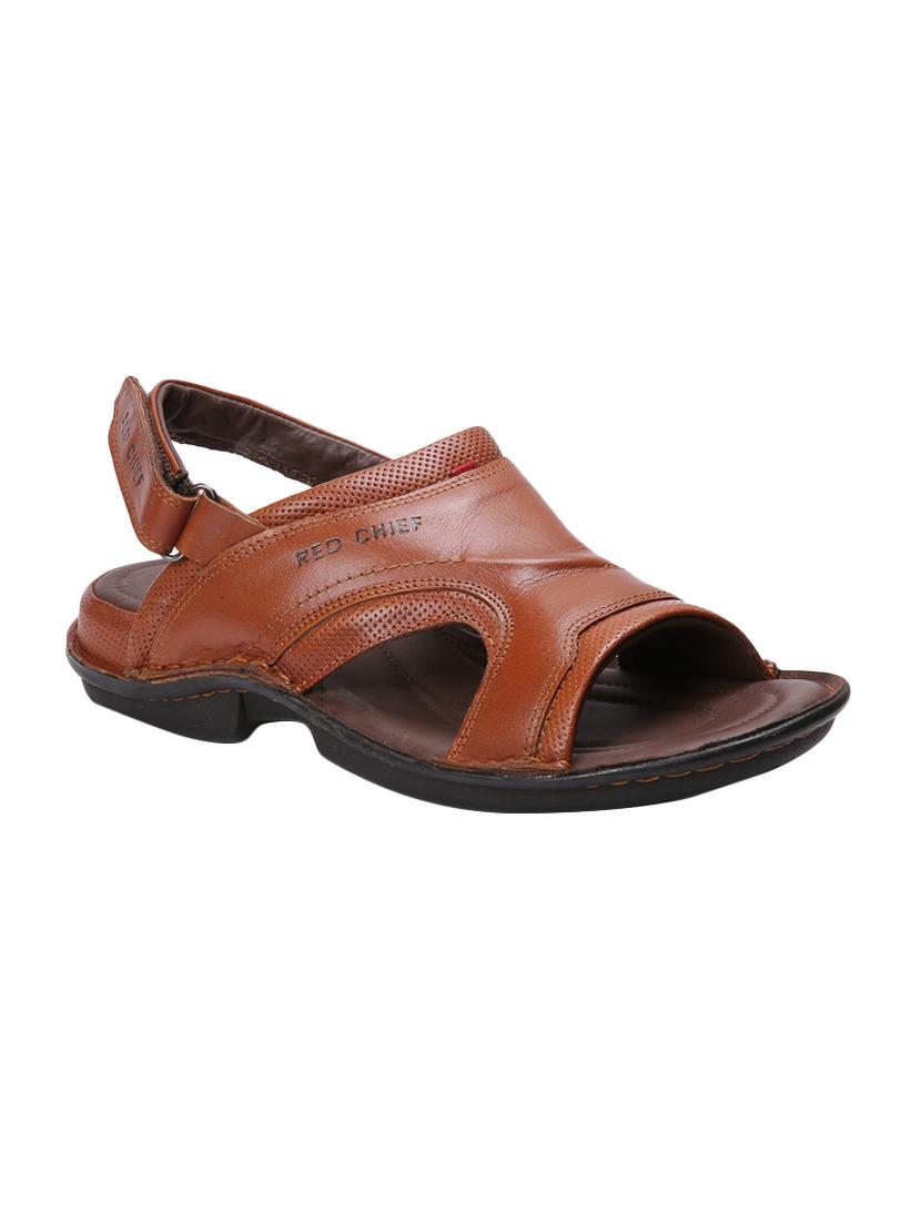 brown leather back strap sandals - 15856158 - Zoom Image - 1