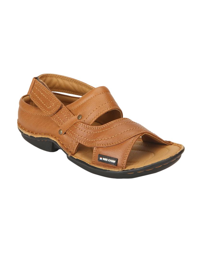tan leather back strap sandals - 15856161 - Zoom Image - 1
