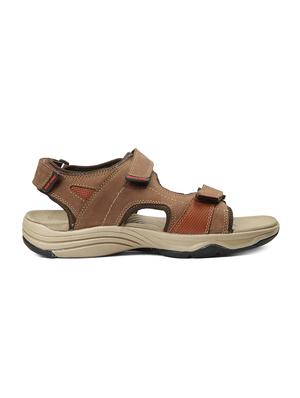 brown leather back strap floaters - 15856163 - Standard Image - 2