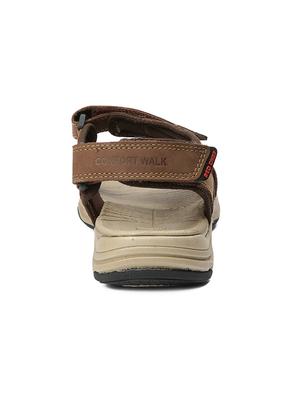 brown leather back strap floaters - 15856163 - Standard Image - 3