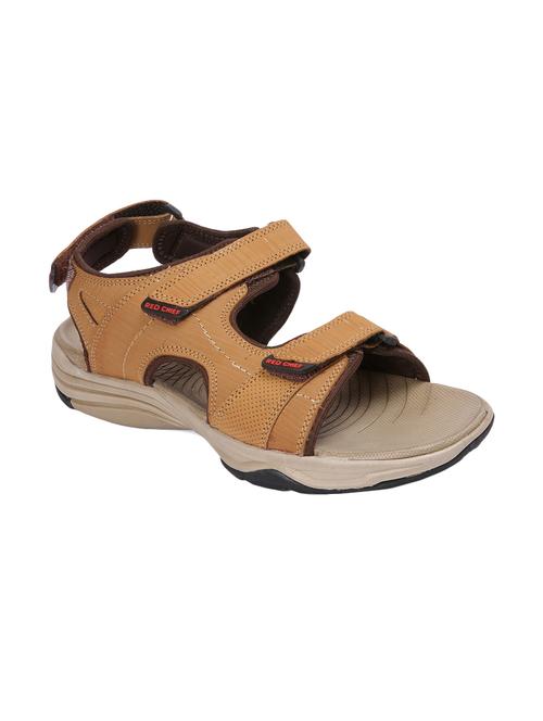 red chief tan leather back strap floaters - 15856164 - Standard Image - 1