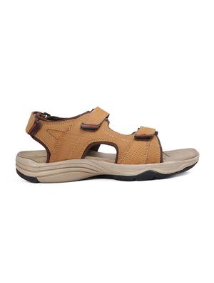 red chief tan leather back strap floaters - 15856164 - Standard Image - 2