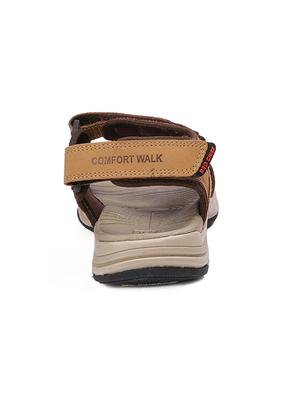 red chief tan leather back strap floaters - 15856164 - Standard Image - 3