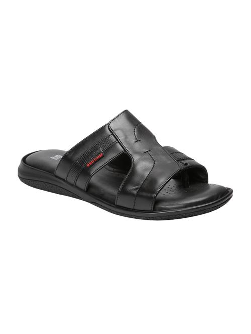 black leather slip on slippers - 15856171 - Very Small Image - 1