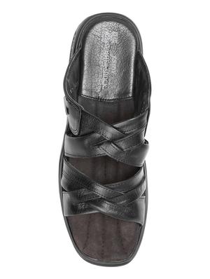 black leather slip on sandals - 15856172 - Standard Image - 3
